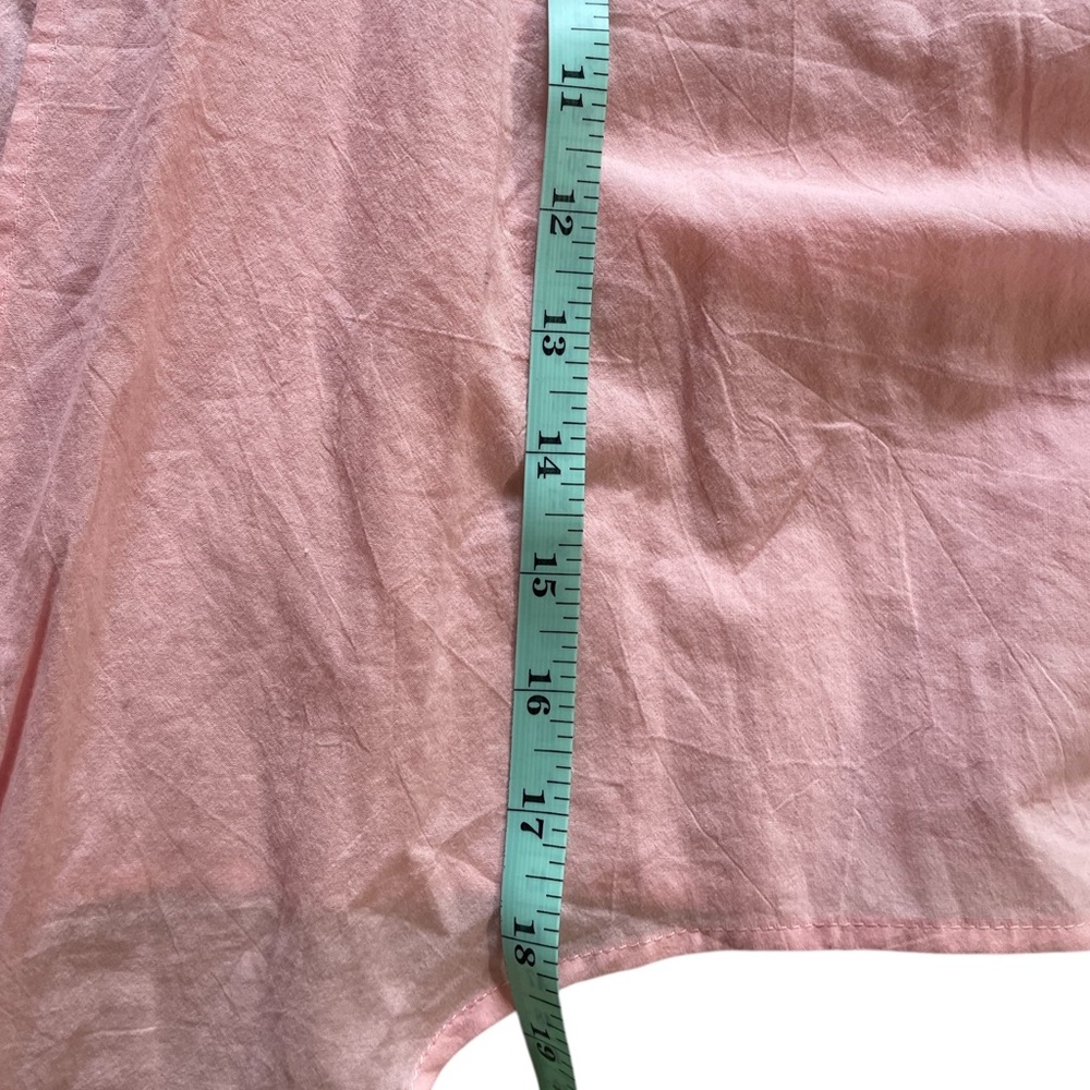 Summer Crop Top Short Sleeve Deep V Neck Sexy Front Tie Blouse,Peach,Large,New - Picture 7 of 9